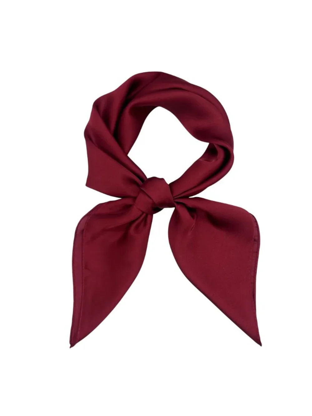 ❤️Elegant Square Silky Scarf Bandana Burgundy Hiyab Solid Soft Versatile Hiyab❤️
